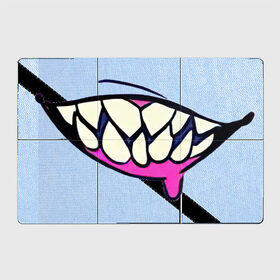 Магнитный плакат 3Х2 с принтом Клыки , Полимерный материал с магнитным слоем | 6 деталей размером 9*9 см | арт | зубы | клык | клыки | монстр | облизывание | пасть | рисунок | рот | хищник | хищный рот | язык