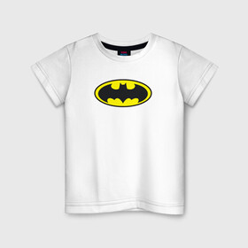 Детская футболка хлопок с принтом Бэтмен , 100% хлопок | круглый вырез горловины, полуприлегающий силуэт, длина до линии бедер | batman | бетмен | брюс уэйн | бэтман | бэтмен