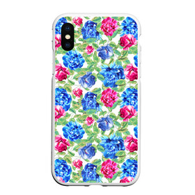 Чехол для iPhone XS Max матовый с принтом Floral Pattern , Силикон | Область печати: задняя сторона чехла, без боковых панелей | floral | floral pattern | flower | flowers | flowers pattern | pattern | листья | патерн | паттерн | рисунок | цветки | цветочки | цветочная клумба | цветочный паттерн | цветы | цветы фон