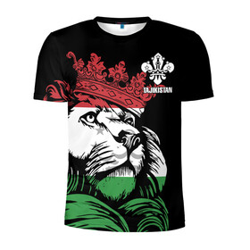 Мужская футболка 3D спортивная с принтом Таджикистан , 100% полиэстер с улучшенными характеристиками | приталенный силуэт, круглая горловина, широкие плечи, сужается к линии бедра | crown | flag | king | lion | republic | tajikistan | король | корона | лев | республика | таджикистан | флаг | царь