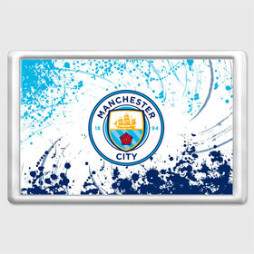 Магнит 45*70 с принтом MANCHESTER CITY. , Пластик | Размер: 78*52 мм; Размер печати: 70*45 | fc | football | football club | manchester city | sport | манчестер сити | спорт | спортивные | униформа | фирменные цвета | фк | футбол | футбольный клуб