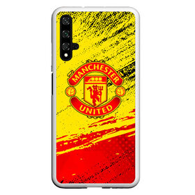 Чехол для Honor 20 с принтом MANCHESTER UNITED. , Силикон | Область печати: задняя сторона чехла, без боковых панелей | fc | fcmu | football | football club | manchester united | red devils | sport | красные дьяволы | манчестер юнайтед | спорт | фк | фкмю | футбол | футбольный клуб