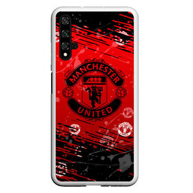 Чехол для Honor 20 с принтом MANCHESTER UNITED. , Силикон | Область печати: задняя сторона чехла, без боковых панелей | Тематика изображения на принте: 