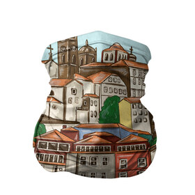 Бандана-труба 3D с принтом Порту, Португалия, домики , 100% полиэстер, ткань с особыми свойствами — Activecool | плотность 150‒180 г/м2; хорошо тянется, но сохраняет форму | Тематика изображения на принте: city | old town | porto | portugal | город | город на холме | городской пейзаж | домики | оранжевые крыши | отпуск | порту | португалия | путешествие | старый город