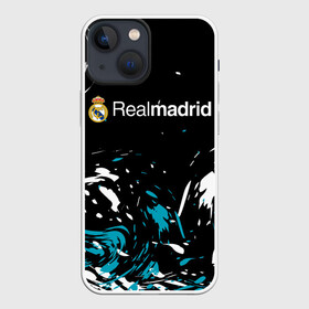 Чехол для iPhone 13 mini с принтом REAL MADRID. ,  |  | fc | football | football club | real madrid | sport | реал мадрид | спорт | спортивные | униформа | фирменные цвета | фк | футбол | футбольный клуб