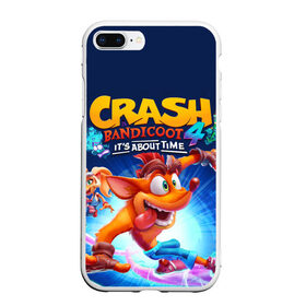 Чехол для iPhone 7Plus/8 Plus матовый с принтом Crash Bandicoot , Силикон | Область печати: задняя сторона чехла, без боковых панелей | Тематика изображения на принте: aku aku | crash bandicoot | бандикут | игры | крэш бандикут