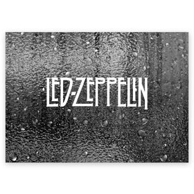 Поздравительная открытка с принтом Led Zeppelin. , 100% бумага | плотность бумаги 280 г/м2, матовая, на обратной стороне линовка и место для марки
 | Тематика изображения на принте: 