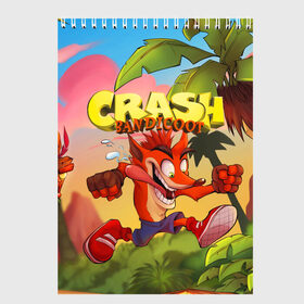 Скетчбук с принтом Crash Bandicoot , 100% бумага
 | 48 листов, плотность листов — 100 г/м2, плотность картонной обложки — 250 г/м2. Листы скреплены сверху удобной пружинной спиралью | aku aku | crash bandicoot | бандикут | игры | крэш бандикут