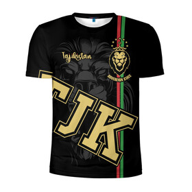 Мужская футболка 3D спортивная с принтом Таджикистан , 100% полиэстер с улучшенными характеристиками | приталенный силуэт, круглая горловина, широкие плечи, сужается к линии бедра | crown | golden | king | lion | republic | tajikistan | золотой | король | корона | лев | республика | таджикистан | царь