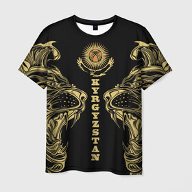 Мужская футболка 3D с принтом Киргизия , 100% полиэфир | прямой крой, круглый вырез горловины, длина до линии бедер | eagle | islam | kyrgyzstan | lion | republic | sun | ислам | киргизия | кыргызстан | лев | орел | республика | солнце