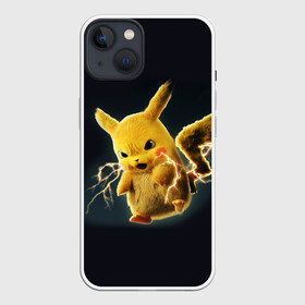 Чехол для iPhone 13 с принтом Pikachu Pika Pika ,  |  | pika | pikachu | аниме | детская | детям | игры | молния | мышка | мышь | пика | пикачу | покемон | покемоны