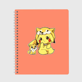 Тетрадь с принтом Pikachu Pika Pika , 100% бумага | 48 листов, плотность листов — 60 г/м2, плотность картонной обложки — 250 г/м2. Листы скреплены сбоку удобной пружинной спиралью. Уголки страниц и обложки скругленные. Цвет линий — светло-серый
 | pika | pikachu | аниме | детская | детям | игры | молния | мышка | мышь | пика | пикачу | покемон | покемоны