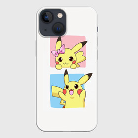 Чехол для iPhone 13 mini с принтом Pikachu Pika Pika ,  |  | pika | pikachu | аниме | детская | детям | игры | молния | мышка | мышь | пика | пикачу | покемон | покемоны