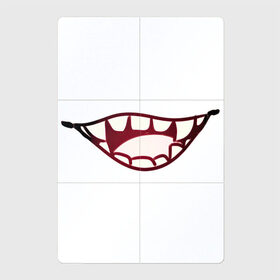 Магнитный плакат 2Х3 с принтом Усмешка , Полимерный материал с магнитным слоем | 6 деталей размером 9*9 см | арт | зубы | клык | клыки | монстр | облизывание | пасть | рисунок | рот | хищник | хищный рот | язык