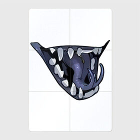 Магнитный плакат 2Х3 с принтом Синий монстр , Полимерный материал с магнитным слоем | 6 деталей размером 9*9 см | арт | зубы | клык | клыки | монстр | облизывание | пасть | рисунок | рот | хищник | хищный рот | язык