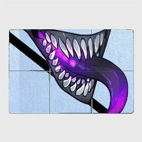 Магнитный плакат 3Х2 с принтом Хищная пасть , Полимерный материал с магнитным слоем | 6 деталей размером 9*9 см | арт | зубы | клык | клыки | монстр | облизывание | пасть | рисунок | рот | хищник | хищный рот | язык