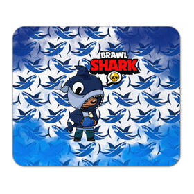 Коврик для мышки прямоугольный с принтом BRAWL STARS SHARK. , натуральный каучук | размер 230 х 185 мм; запечатка лицевой стороны | 8 bit | brawl stars | colette | crow | gale | leon | max | mecha | mecha crow | mr.p | sally leon | shark | tara | virus 8 bit | werewolf leon | акула | берли | бравл старс | ворон | коллет | макс | оборотень