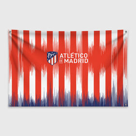 Флаг-баннер с принтом ATLETICO MADRID. , 100% полиэстер | размер 67 х 109 см, плотность ткани — 95 г/м2; по краям флага есть четыре люверса для крепления | atletico madrid | fc | football | football club | sport | атлетико мадрид | испанский футбольный клуб | мадрид | спорт | уефа | униформа | фирменные цвета | фк | футбол | футбольный клуб