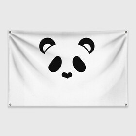 Флаг-баннер с принтом Panda , 100% полиэстер | размер 67 х 109 см, плотность ткани — 95 г/м2; по краям флага есть четыре люверса для крепления | panda | животные | медведь | мишка | панда
