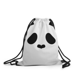 Рюкзак-мешок 3D с принтом Panda , 100% полиэстер | плотность ткани — 200 г/м2, размер — 35 х 45 см; лямки — толстые шнурки, застежка на шнуровке, без карманов и подкладки | panda | животные | медведь | мишка | панда
