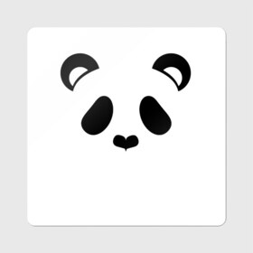 Магнит виниловый Квадрат с принтом Panda , полимерный материал с магнитным слоем | размер 9*9 см, закругленные углы | panda | животные | медведь | мишка | панда