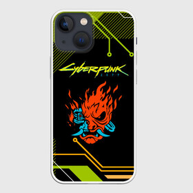 Чехол для iPhone 13 mini с принтом CYBERPUNK 2077. ,  |  | cd project red | cyberpunk 2077 | keanu reeves | samurai | киану ривз | киберпанк 2077 | самураи