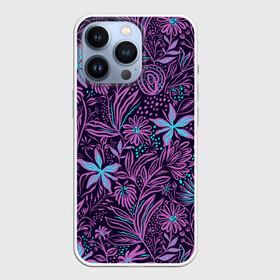 Чехол для iPhone 13 Pro с принтом Морские Мотивы ,  |  | abstract | neon | pattern | sea | sea pattern | абстракция | водоросли | морской паттерн | морской фон | неон | патерн | паттерн | природа | растение | растения | рисунок | узор | цветы