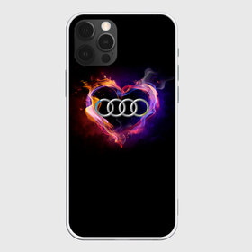 Чехол для iPhone 12 Pro Max с принтом Audi , Силикон |  | audi | audi в сердце | audi лого | audi марка | audi эмблема | love audi | ауди | ауди значок | ауди лого | ауди чб значок | ауди эмблема | горящее сердце | значок audi | лого автомобиля | логотип audi | логотип ауди