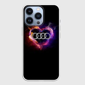 Чехол для iPhone 13 Pro с принтом Audi ,  |  | audi | audi в сердце | audi лого | audi марка | audi эмблема | love audi | ауди | ауди значок | ауди лого | ауди чб значок | ауди эмблема | горящее сердце | значок audi | лого автомобиля | логотип audi | логотип ауди