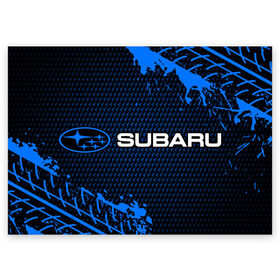 Поздравительная открытка с принтом SUBARU / Субару , 100% бумага | плотность бумаги 280 г/м2, матовая, на обратной стороне линовка и место для марки
 | auto | logo | moto | subaru | symbol | авто | автомобиль | гонки | знак | лого | логотип | логотипы | марка | машина | мото | символ | символы | субару