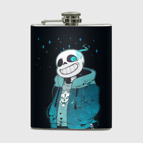 Фляга с принтом UNDERTALE SANS , металлический корпус | емкость 0,22 л, размер 125 х 94 мм. Виниловая наклейка запечатывается полностью | sans | undertale | андертале | андертейл | гтвукефду | игра | подземная история | подземная сказка | санс | ундертале