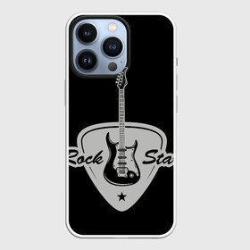 Чехол для iPhone 13 Pro с принтом Рок звезда ,  |  | гитара | звезда | медиатор | ретро стиль | рок | рок звезда | электрогитара.