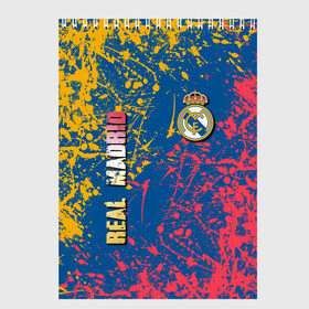 Скетчбук с принтом Real Madrid , 100% бумага
 | 48 листов, плотность листов — 100 г/м2, плотность картонной обложки — 250 г/м2. Листы скреплены сверху удобной пружинной спиралью | Тематика изображения на принте: football club | futbol club | real | real madrid | real madrid club | люблю футбол | реал | реал мадрид | сантьяго бернабеу | сливочные | фанат | фк реал мадрид | форма | форма игроков | футбол | футбольный клуб