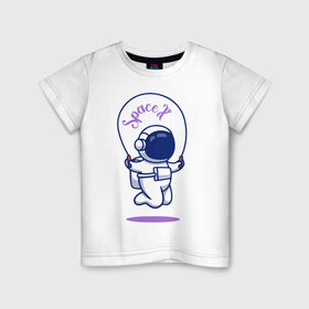 Детская футболка хлопок с принтом SpaceX , 100% хлопок | круглый вырез горловины, полуприлегающий силуэт, длина до линии бедер | astronaut | space | spacesuit | космонавт | космос | скафандр