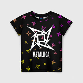 Детская футболка 3D с принтом METALLICA / МЕТАЛЛИКА , 100% гипоаллергенный полиэфир | прямой крой, круглый вырез горловины, длина до линии бедер, чуть спущенное плечо, ткань немного тянется | hetfield | james | logo | metal | metalica | metallica | music | rock | star | джеймс | звезда | знак | ларс | лого | логотип | логотипы | метал | металика | металлика | музыка | рок | символ | символы | ульрих | хэтфилд