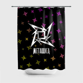 Штора 3D для ванной с принтом METALLICA / МЕТАЛЛИКА , 100% полиэстер | плотность материала — 100 г/м2. Стандартный размер — 146 см х 180 см. По верхнему краю — пластиковые люверсы для креплений. В комплекте 10 пластиковых колец | hetfield | james | logo | metal | metalica | metallica | music | rock | star | джеймс | звезда | знак | ларс | лого | логотип | логотипы | метал | металика | металлика | музыка | рок | символ | символы | ульрих | хэтфилд