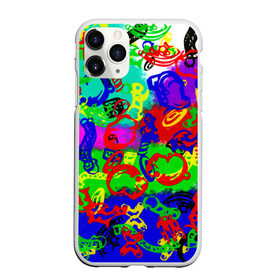 Чехол для iPhone 11 Pro Max матовый с принтом Freek , Силикон |  | изображение | каллорит | краски | орнамент | разные цвета | спорт | текстуры | узоры | фигуры | фрик | хиппи | яркая