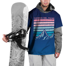 Накидка на куртку 3D с принтом Torres Del Paine , 100% полиэстер |  | Тематика изображения на принте: torres del paine | winter | абстракция | горы | зима | зимняя | полосы | снег | снежок