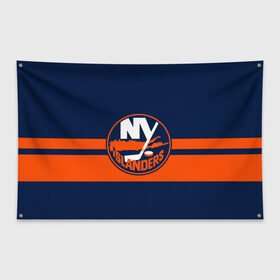Флаг-баннер с принтом NY ISLANDERS NHL , 100% полиэстер | размер 67 х 109 см, плотность ткани — 95 г/м2; по краям флага есть четыре люверса для крепления | hockey | islanders | logo | new york | ny | sport | usa | исландерс | логотип | нхл | нью йорк | спорт | хоккей