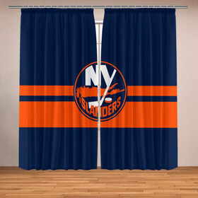 Фотошторы с принтом NY ISLANDERS NHL , Блэкаут (светозащита 90%) / Габардин (светозащита 40% | 2 полотна шириной по 145 см; Высота 200-300 см; Крепление: шторная лента (на крючки); | hockey | islanders | logo | new york | ny | sport | usa | исландерс | логотип | нхл | нью йорк | спорт | хоккей