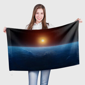 Флаг 3D с принтом Звезда по имени солнце , 100% полиэстер | плотность ткани — 95 г/м2, размер — 67 х 109 см. Принт наносится с одной стороны | астрономия | вселенная | звезда | космос | солнце