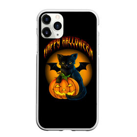 Чехол для iPhone 11 Pro Max матовый с принтом Хэллоуин , Силикон |  | Тематика изображения на принте: halloween | happy | happy halloween | вампир | зубы | луна | полнолуние | праздник | праздник хэллоуин | тыква | хэллоуин