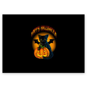 Поздравительная открытка с принтом Хэллоуин , 100% бумага | плотность бумаги 280 г/м2, матовая, на обратной стороне линовка и место для марки
 | Тематика изображения на принте: halloween | happy | happy halloween | вампир | зубы | луна | полнолуние | праздник | праздник хэллоуин | тыква | хэллоуин