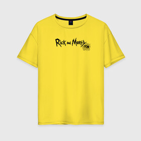 Женская футболка хлопок Oversize с принтом Рик и Морти Хэллоуин , 100% хлопок | свободный крой, круглый ворот, спущенный рукав, длина до линии бедер
 | halloween | morty | rick | rick and morty | turner | морти | рик | рик и морти | хэллоуин