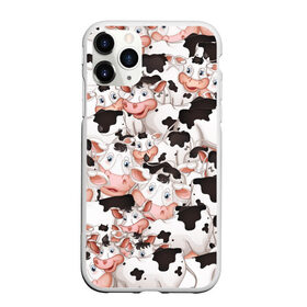 Чехол для iPhone 11 Pro Max матовый с принтом Коровы , Силикон |  | Тематика изображения на принте: бык | говядина | корова | паттерн | рога | стадо | теленок | тёлка