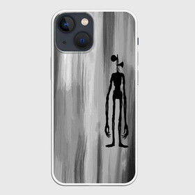 Чехол для iPhone 13 mini с принтом Сиреноголовый ,  |  | horror | siren head | zombie | великан | гигант | гуманоид | демон | зверь | зомби | инопланетянин | кости | мистика | монстр | нло | пришелец | сирена | сиреноголовый | скелет | страшный | существа | титан | триллер