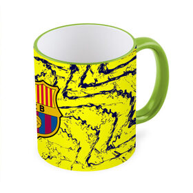 Кружка с принтом BARCELONA , керамика | ёмкость 330 мл | barca | barcelona | fc | football футбол | барка | барселона | спорт | футбольный клуб