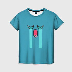 Женская футболка 3D с принтом Смайлы. , 100% полиэфир ( синтетическое хлопкоподобное полотно) | прямой крой, круглый вырез горловины, длина до линии бедер | маска | медицинская маска | прикольные картинки | смайлики | смайлы | стикербук | текстура | фон | эмоджи | эмодзи