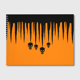 Альбом для рисования с принтом Halloween Skull , 100% бумага
 | матовая бумага, плотность 200 мг. | 