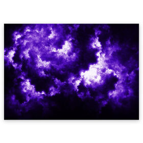 Поздравительная открытка с принтом Purple Clouds , 100% бумага | плотность бумаги 280 г/м2, матовая, на обратной стороне линовка и место для марки
 | Тематика изображения на принте: abstraction | clouds | glow | light | purple | purple clouds | texture | абстракция | облака | свет | свечение | текстура | фиолетовые тучи | фиолетовый